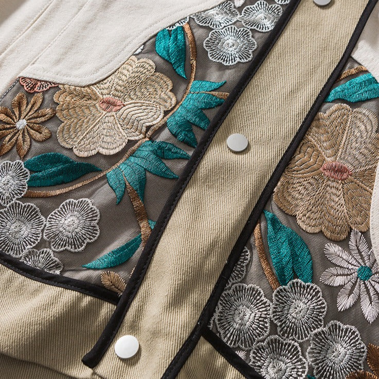 Veste Denim Patchwork