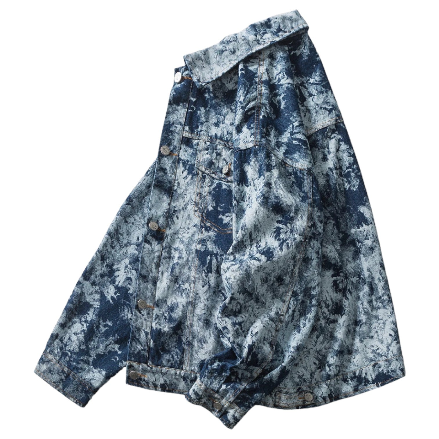 Veste en Jean Bleu Floral ’TD711’