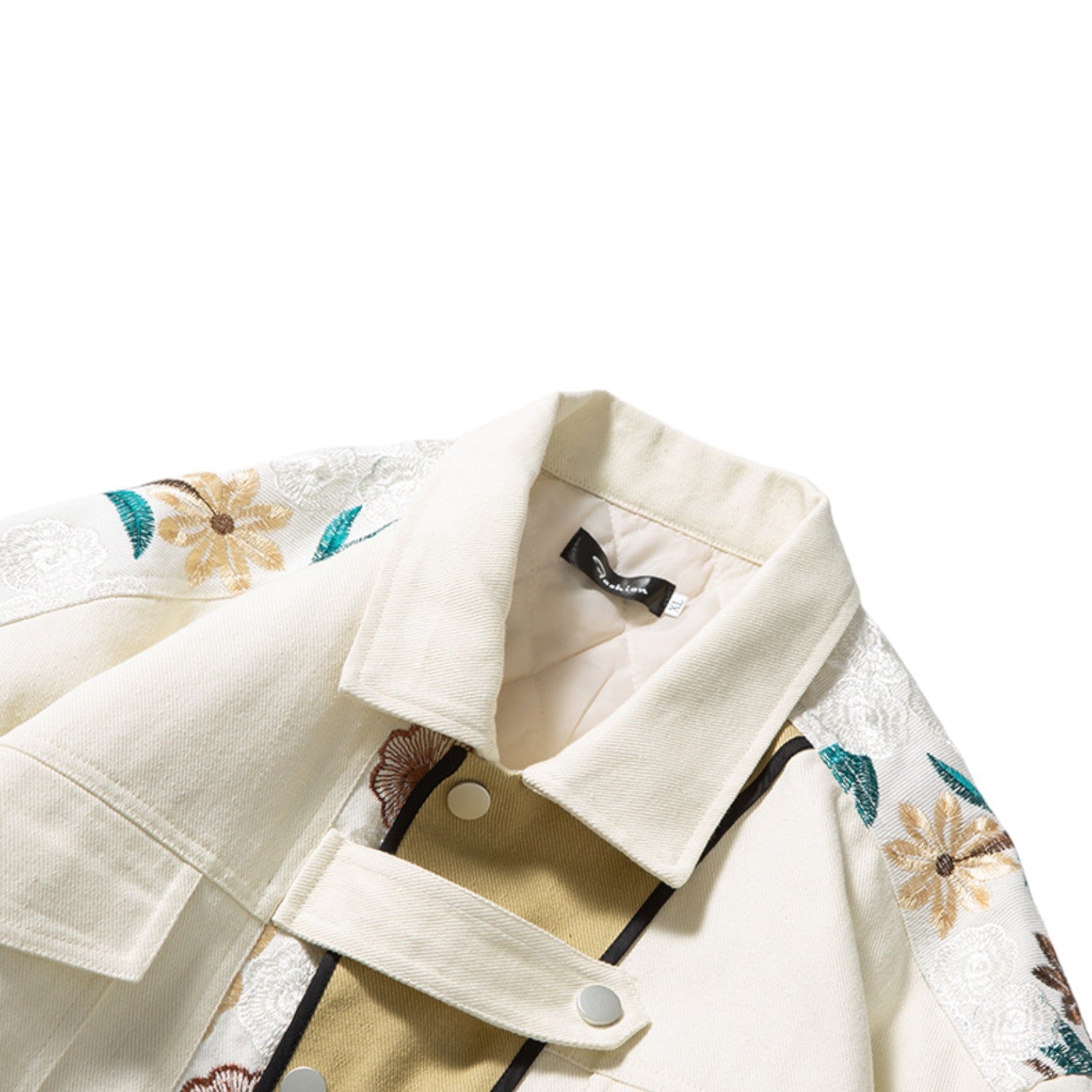 Veste en Jean Broderie Floral ’OJK711’