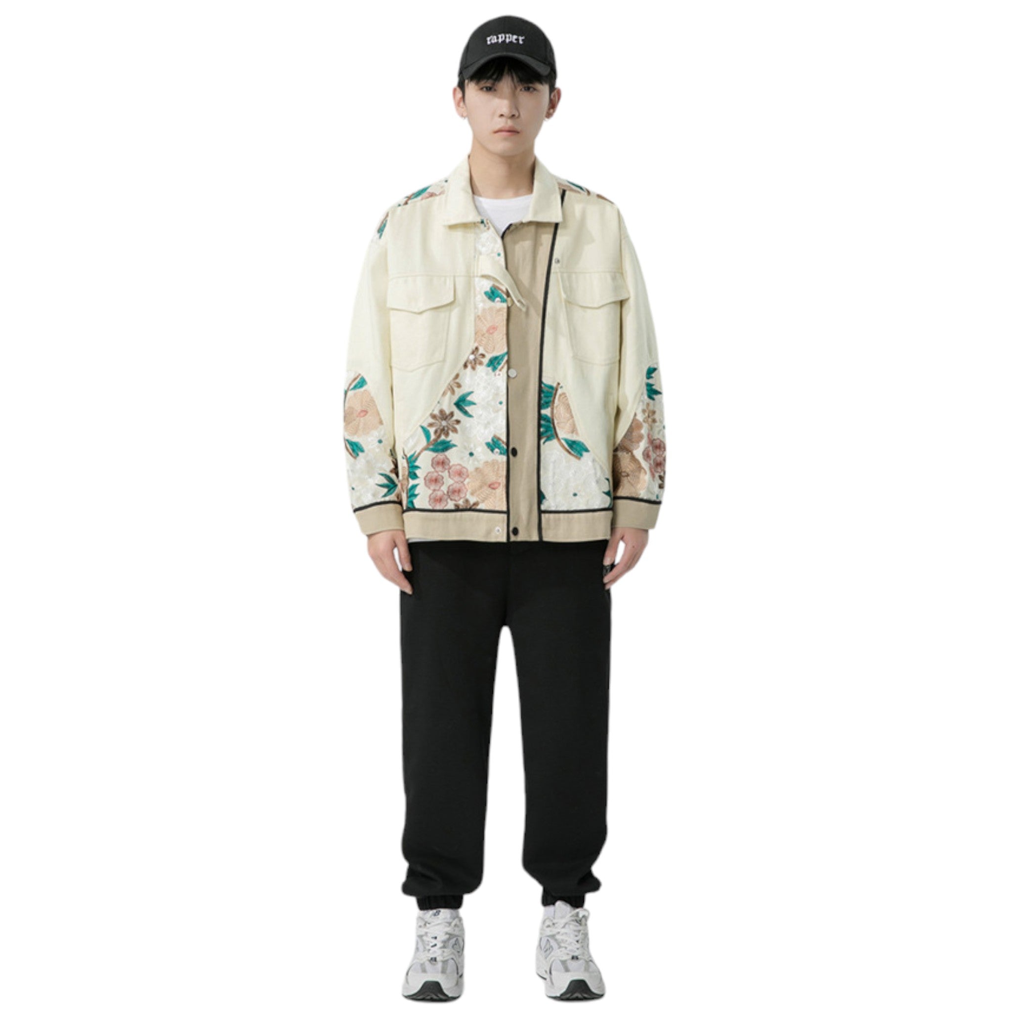 Veste en Jean Broderie Floral ’OJK711’
