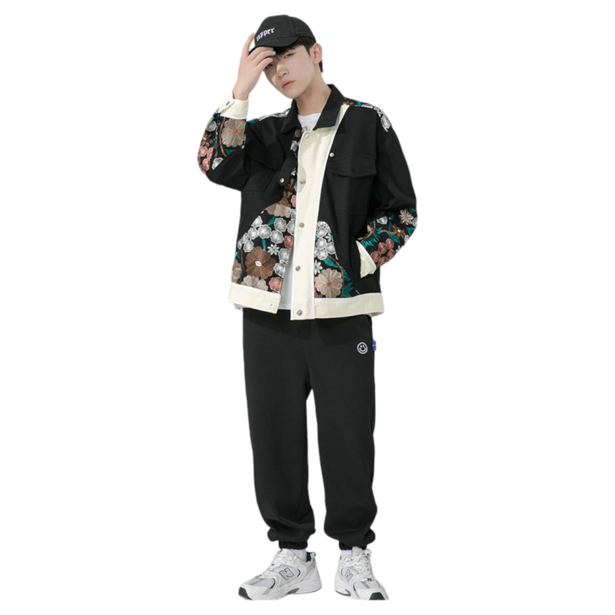Veste en Jean Broderie Floral ’OJK711’