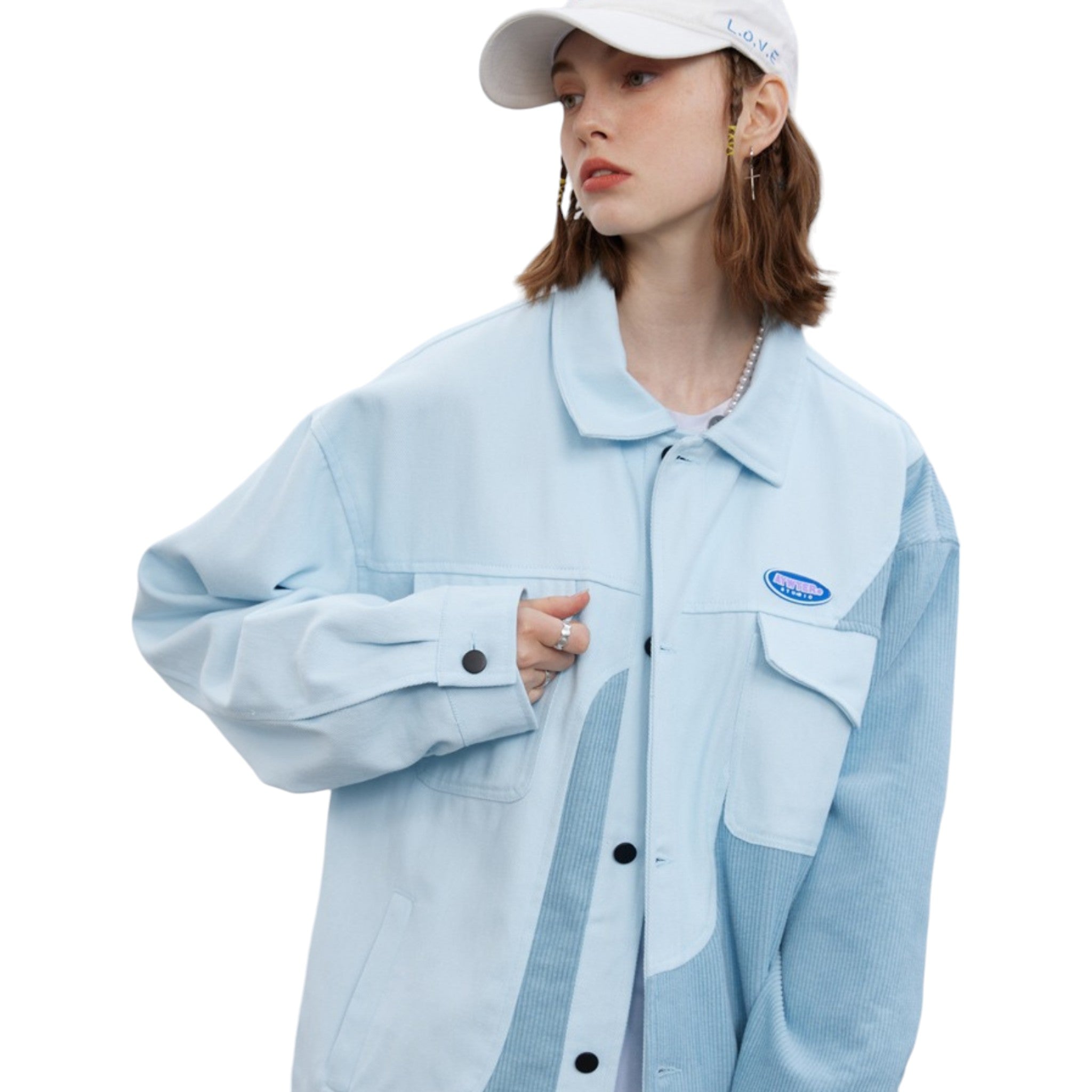 Veste en Jean Côtelée ’WRK711’