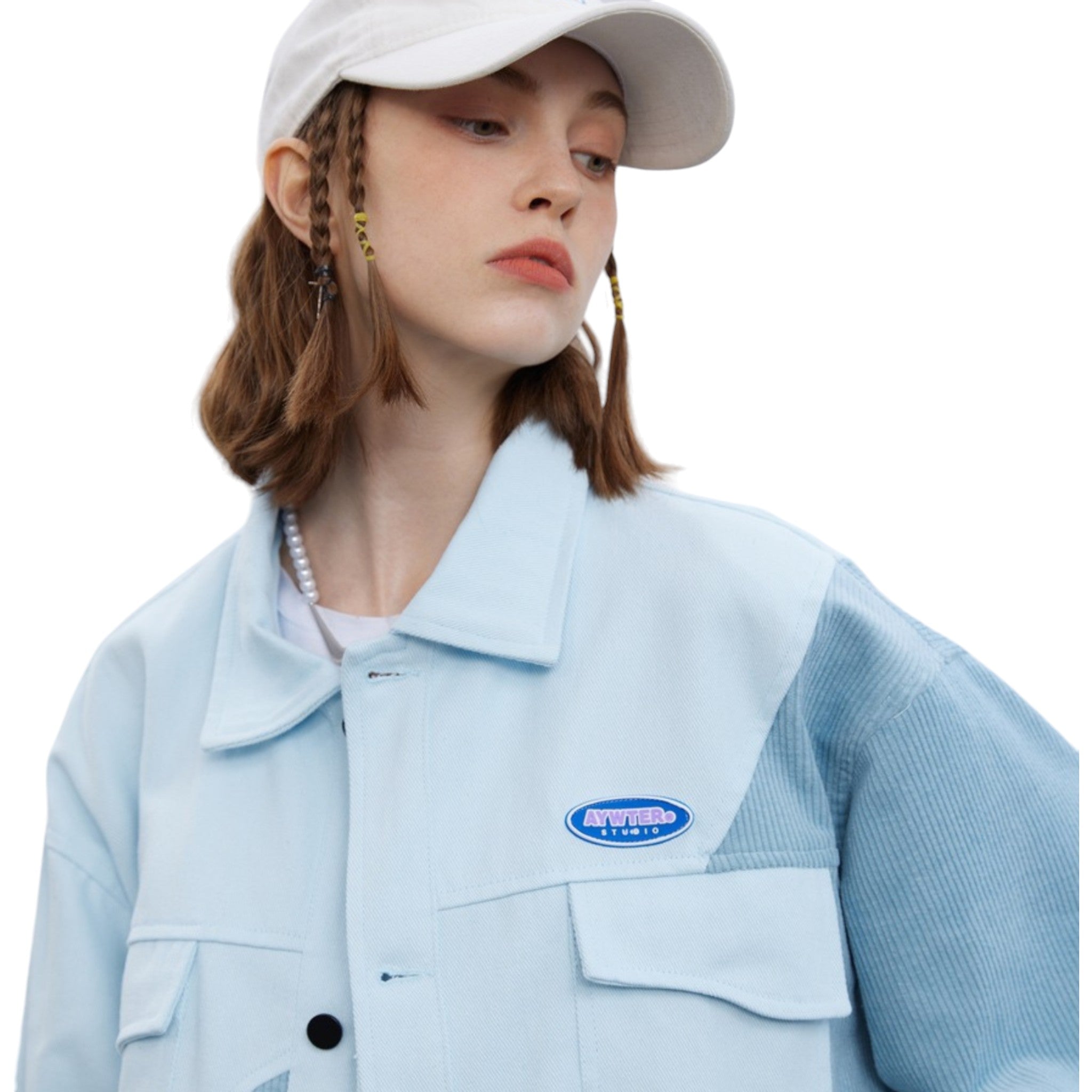 Veste en Jean Côtelée ’WRK711’