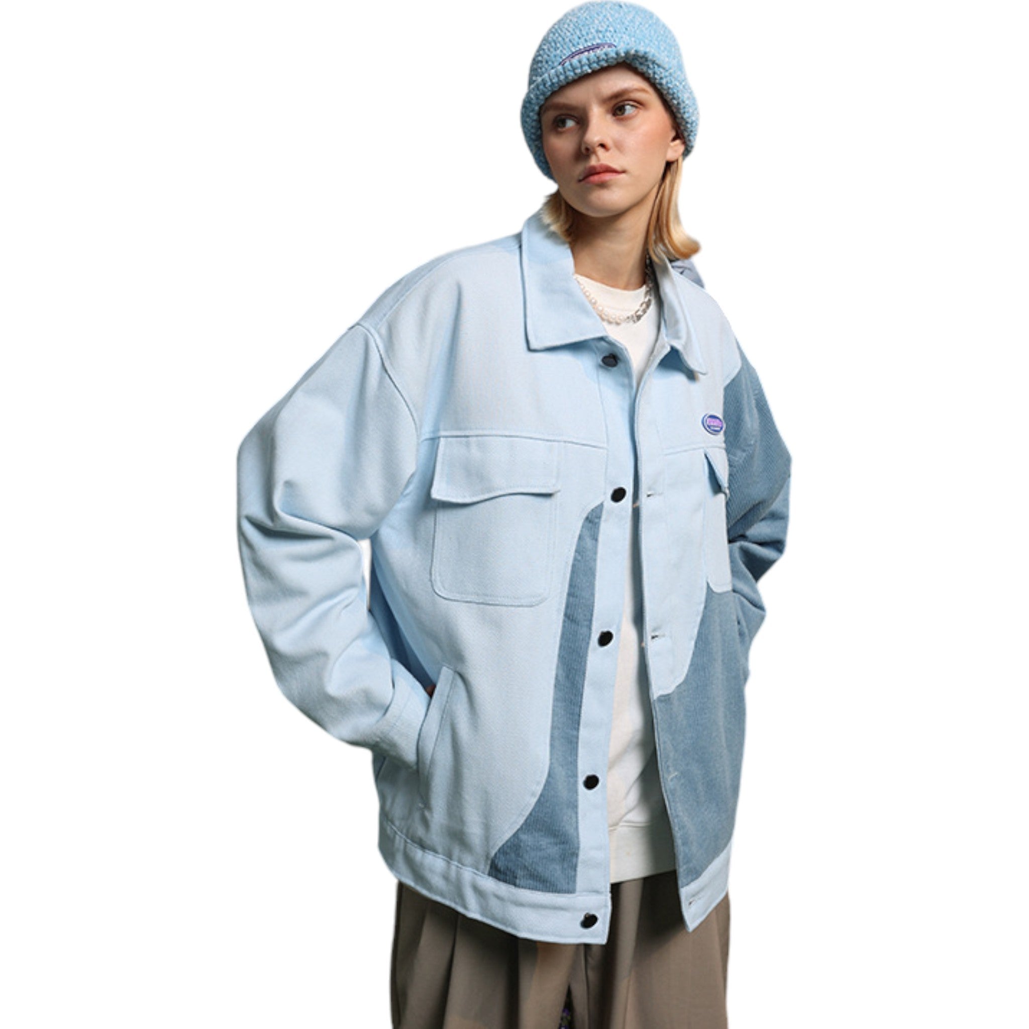 Veste en Jean Côtelée ’WRK711’