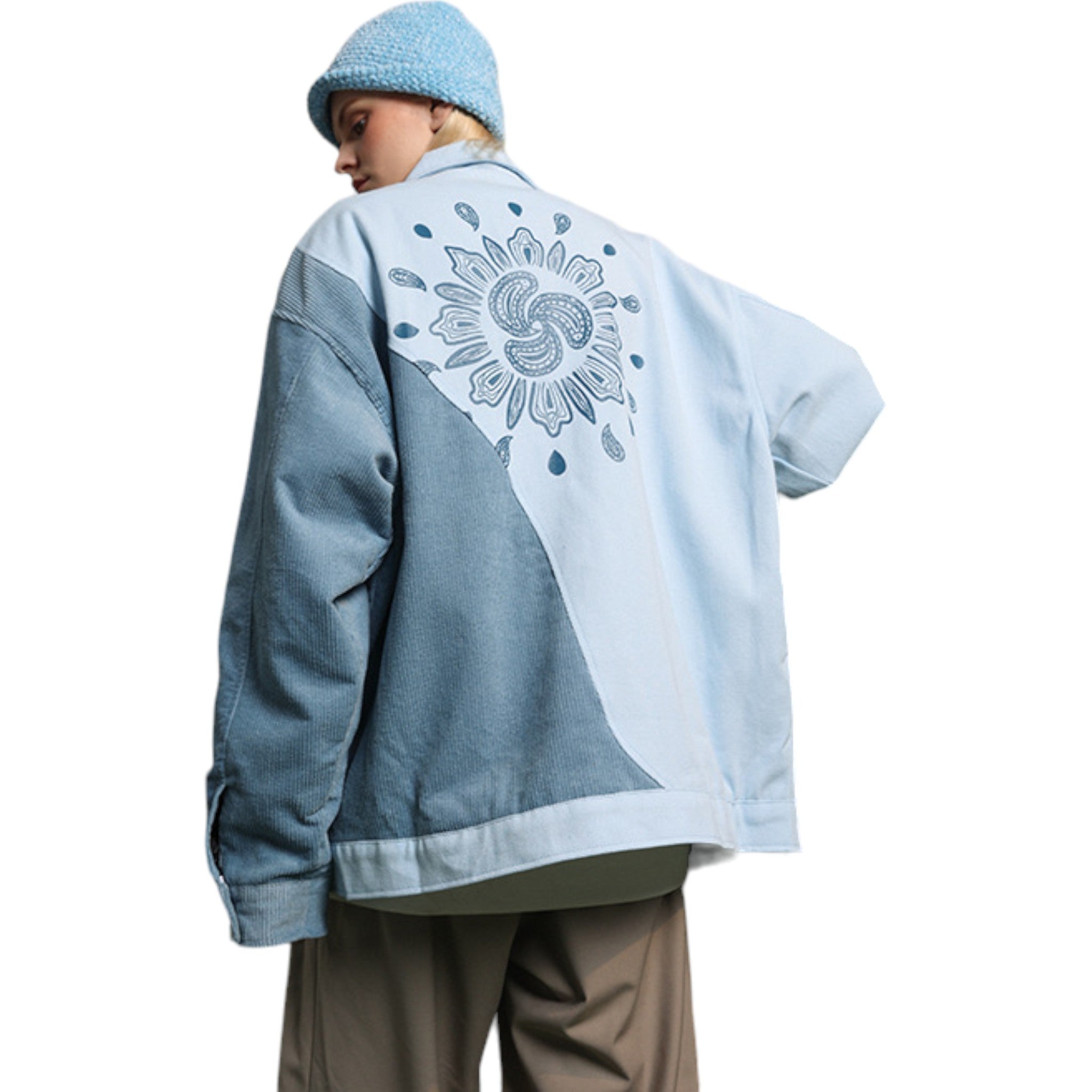 Veste en Jean Côtelée ’WRK711’