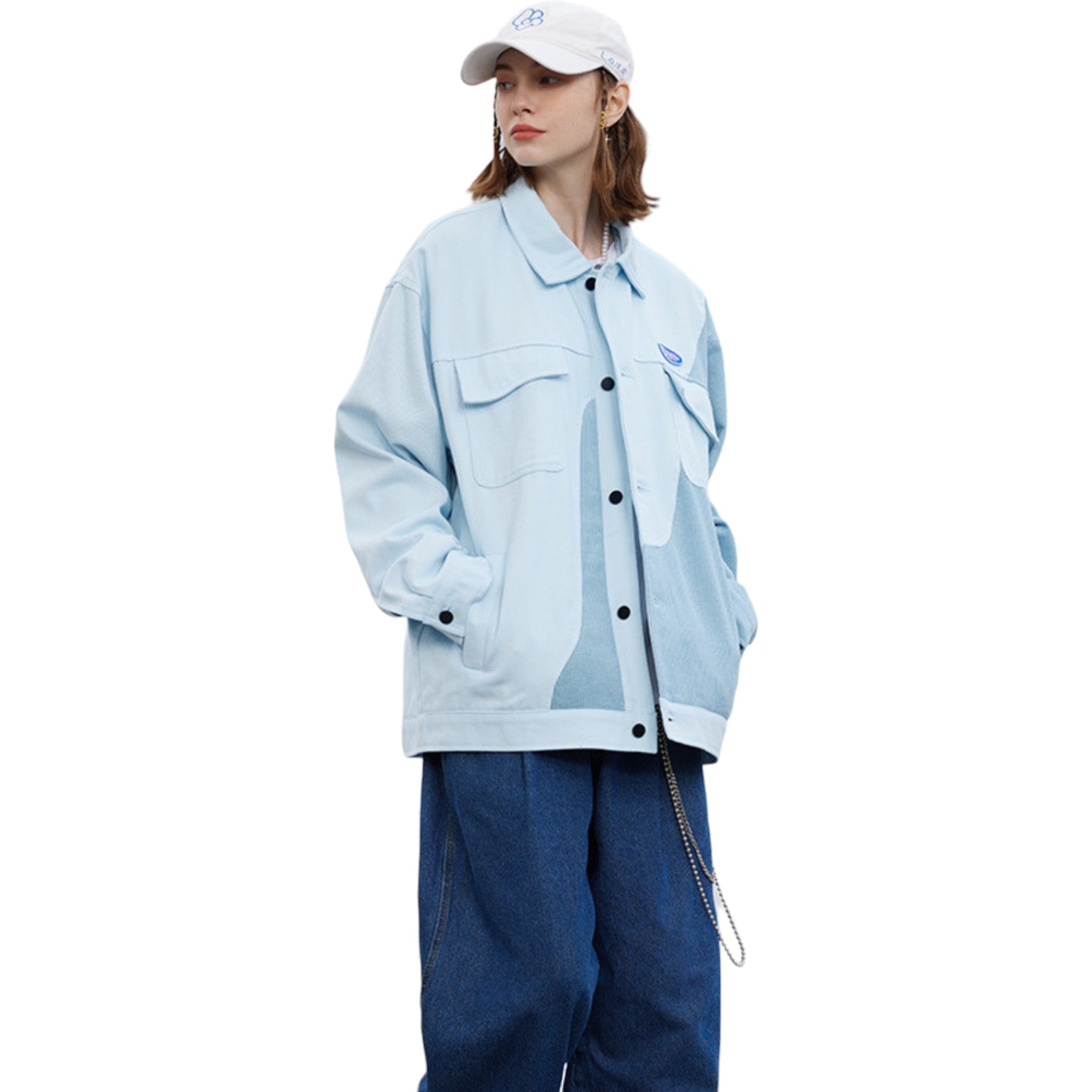Veste en Jean Côtelée ’WRK711’