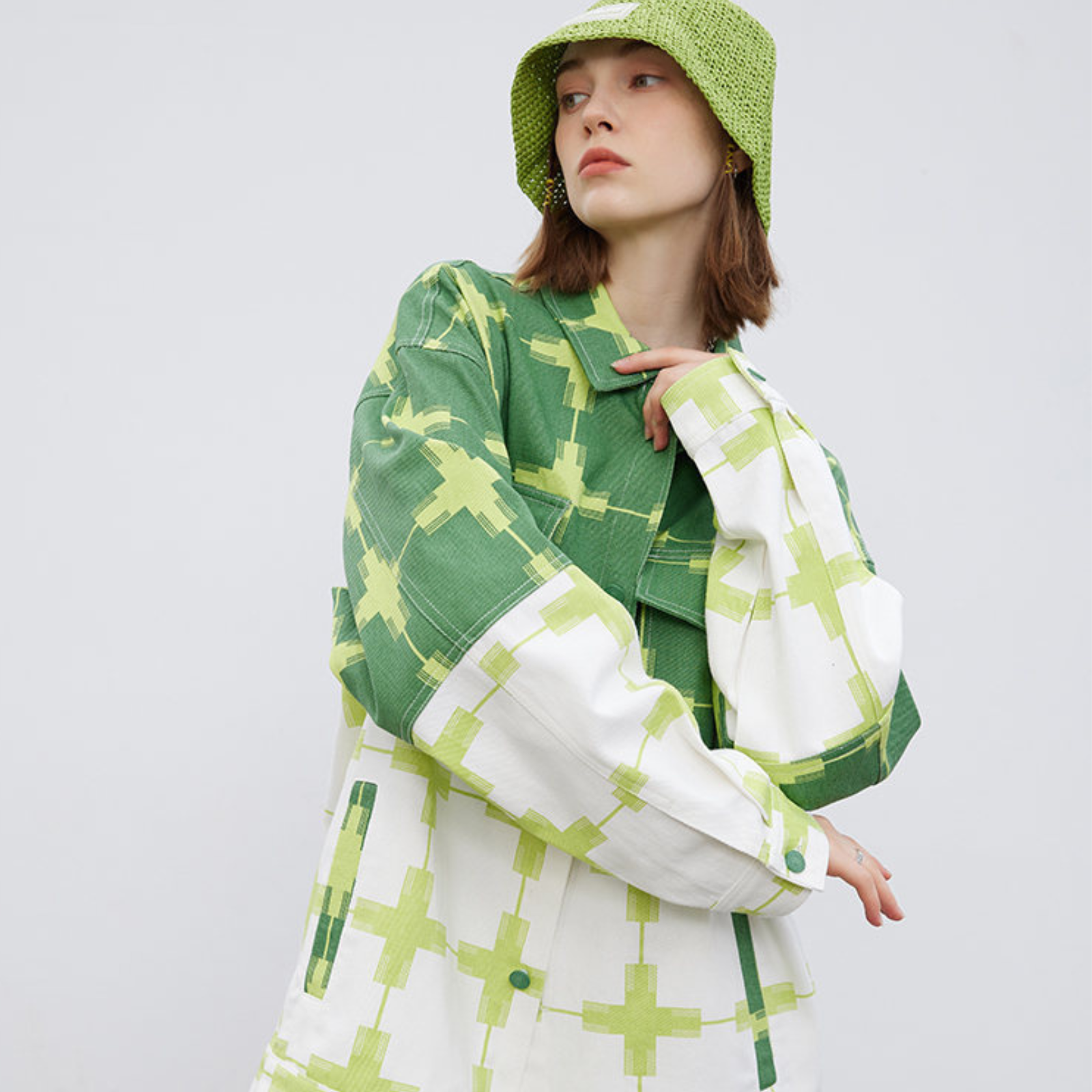Veste en Jean Graphique ’KR711’