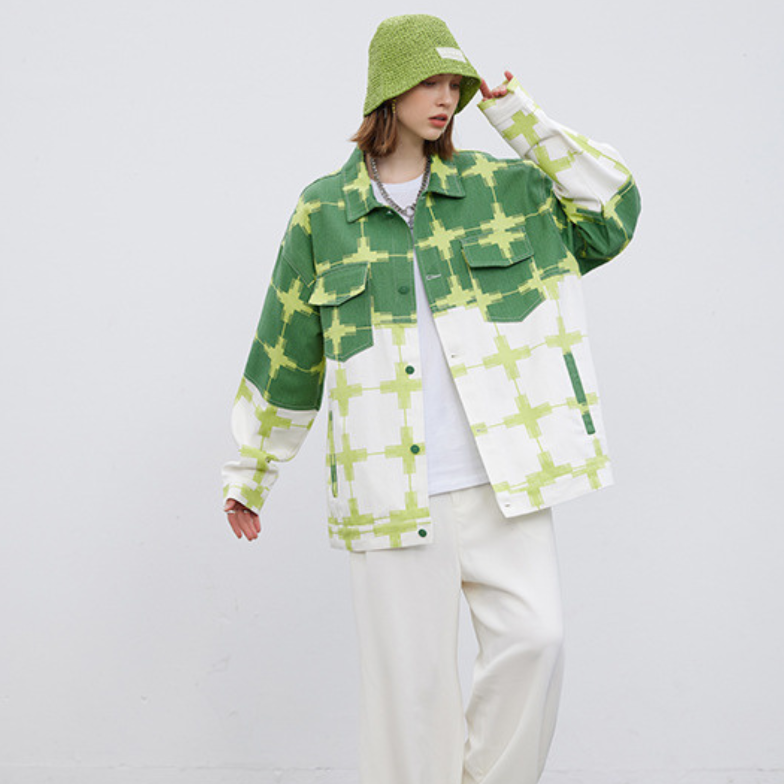 Veste en Jean Graphique ’KR711’