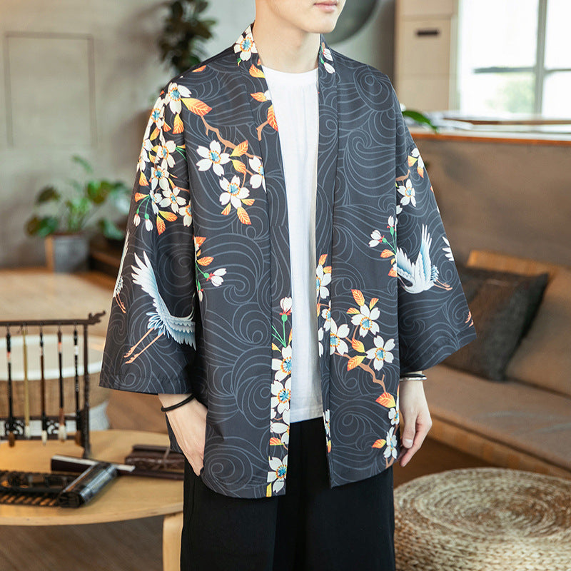 Veste Kimono Bleu Marine ’Édition Kaïto’