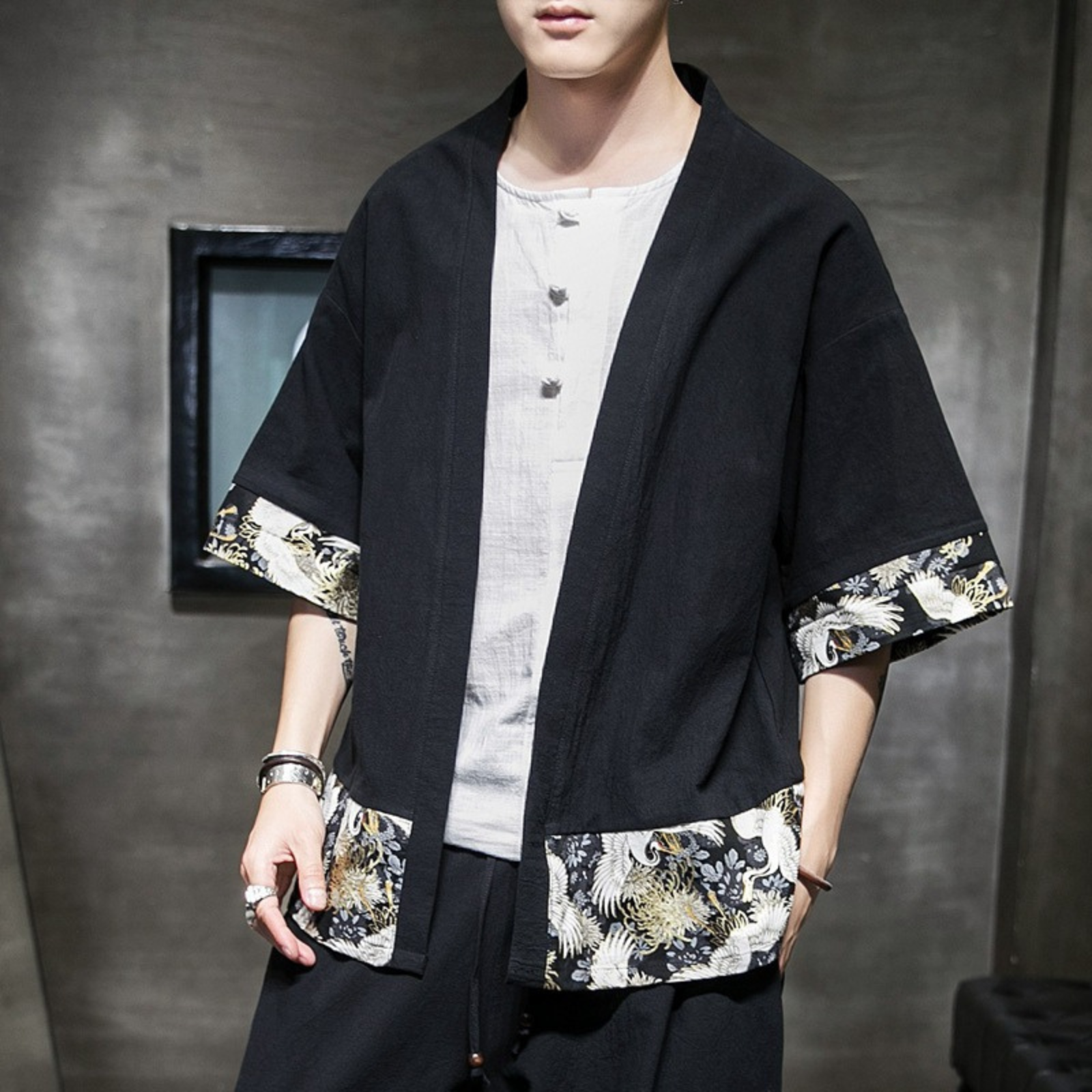 Veste Kimono Homme Moderne