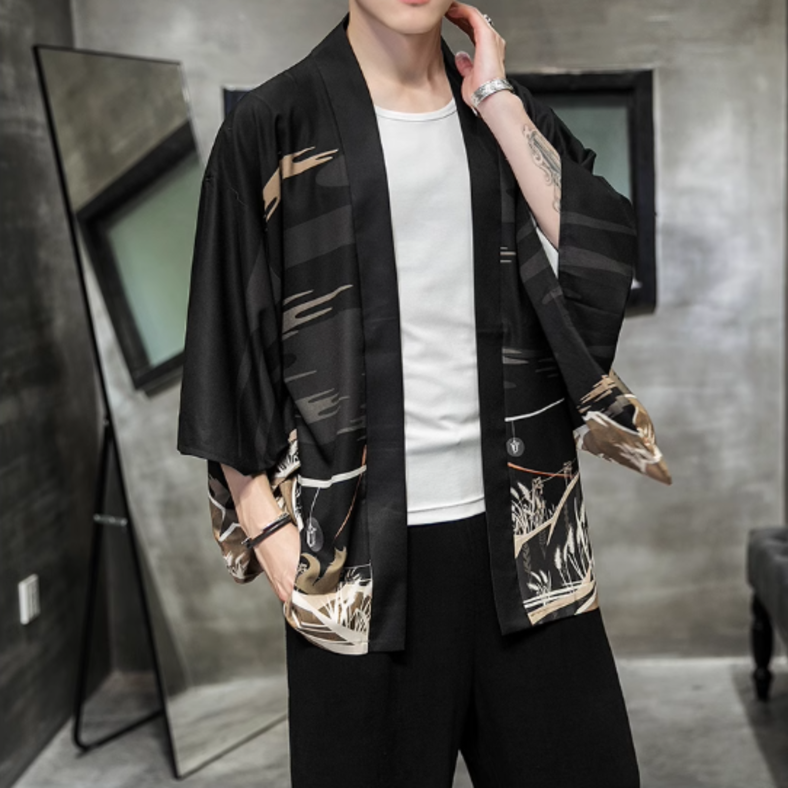 Veste Kimono Motif Torii ’Hikaru’
