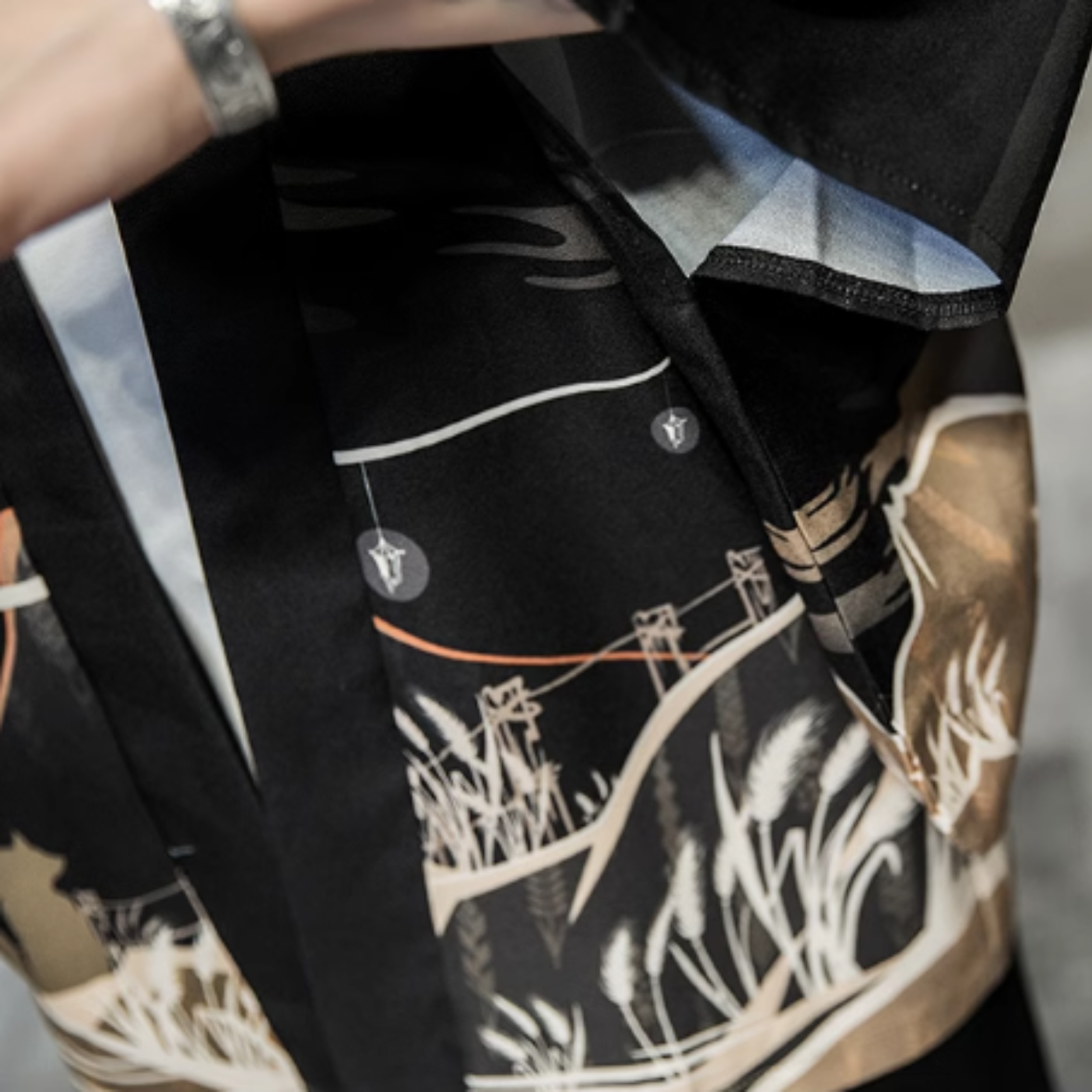 Veste Kimono Motif Torii ’Hikaru’