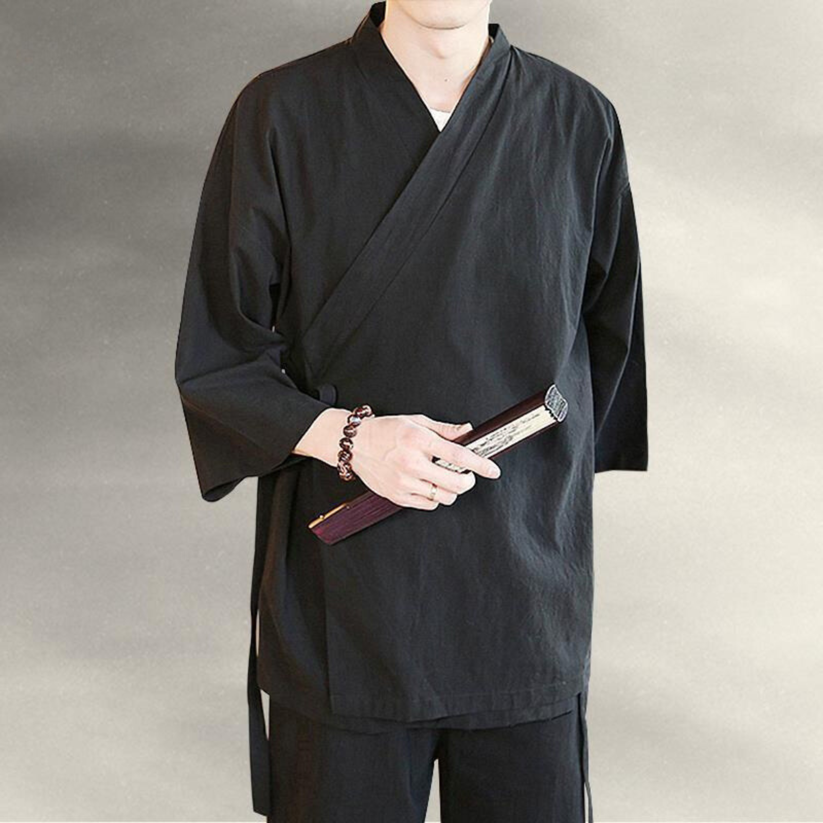 Veste Style Kimono Homme - Noir / M