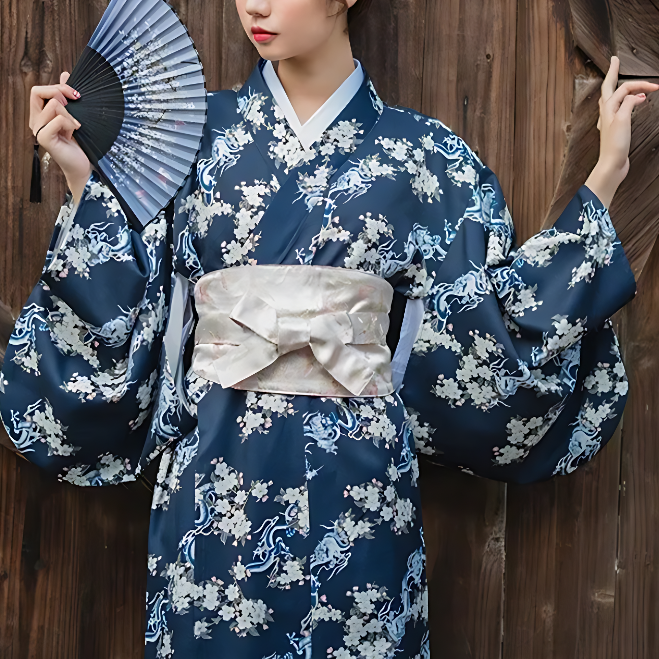 Vrai Kimono Japonais Femme