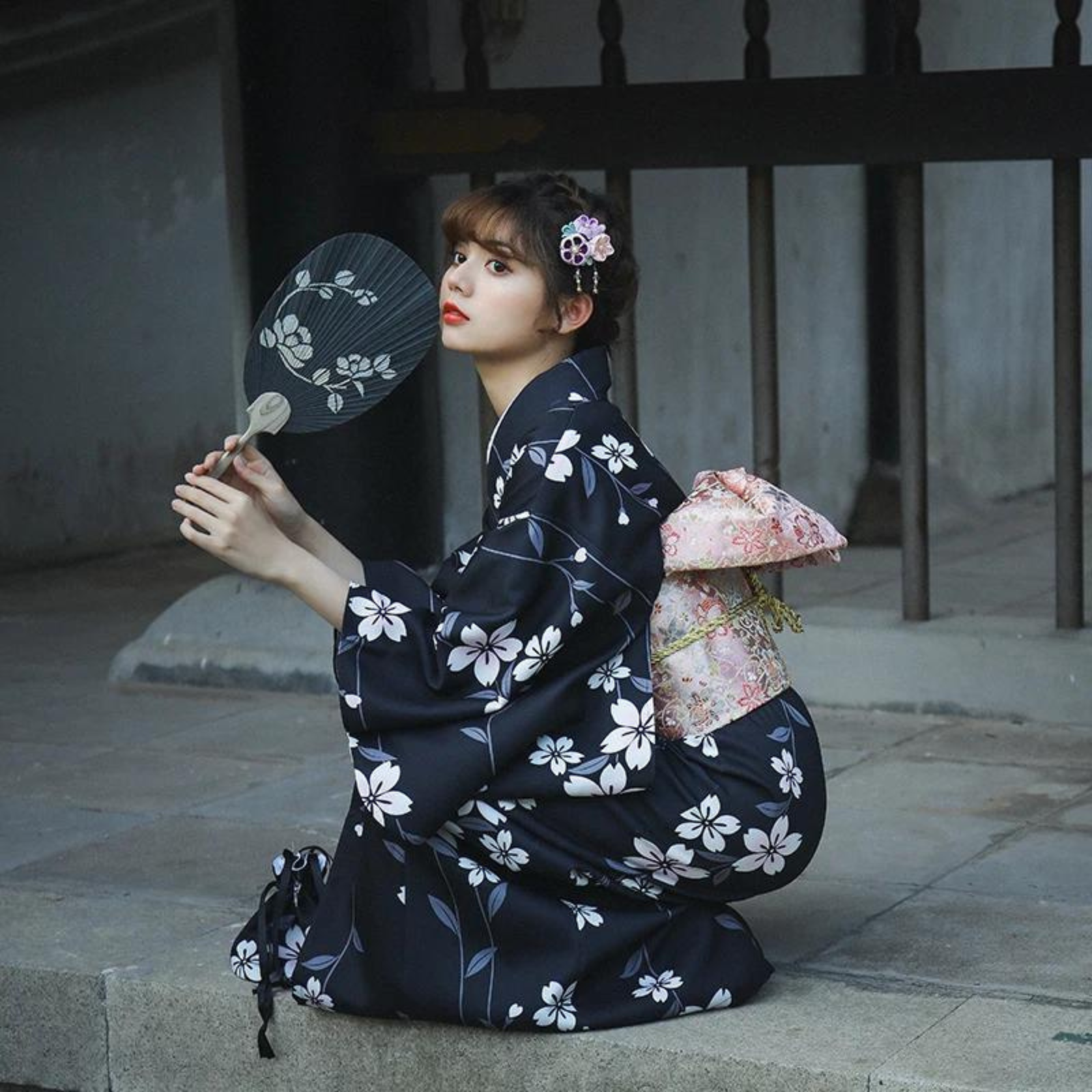 Vrai Kimono Japonais Femme