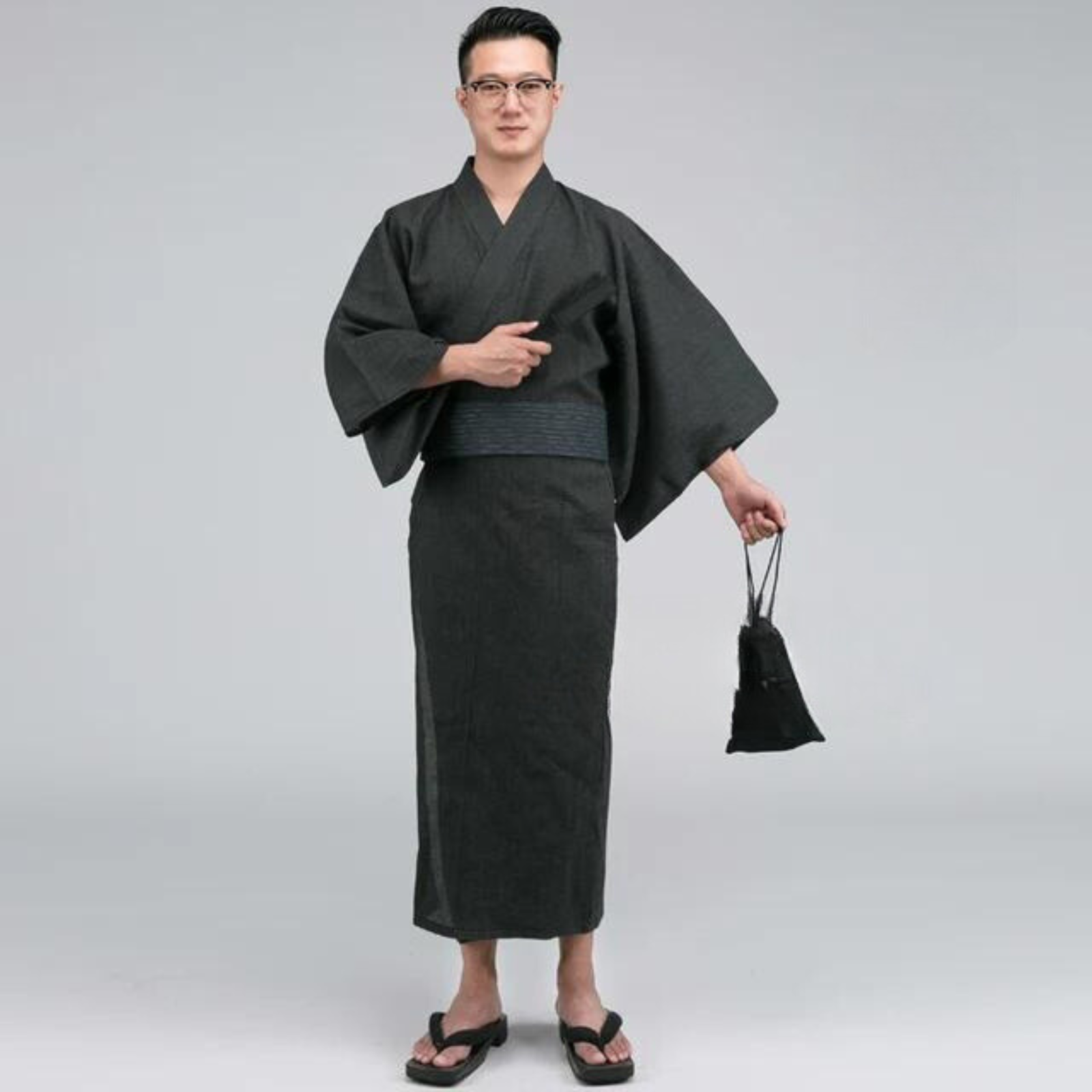 Yukata Kimono Homme Japonais - Noir / M